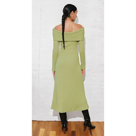 Mara Hoffman NEW FULL CIRCLE EMERY DRESS Size Small In Emery Green Longsleeved - Picture 5 of 13